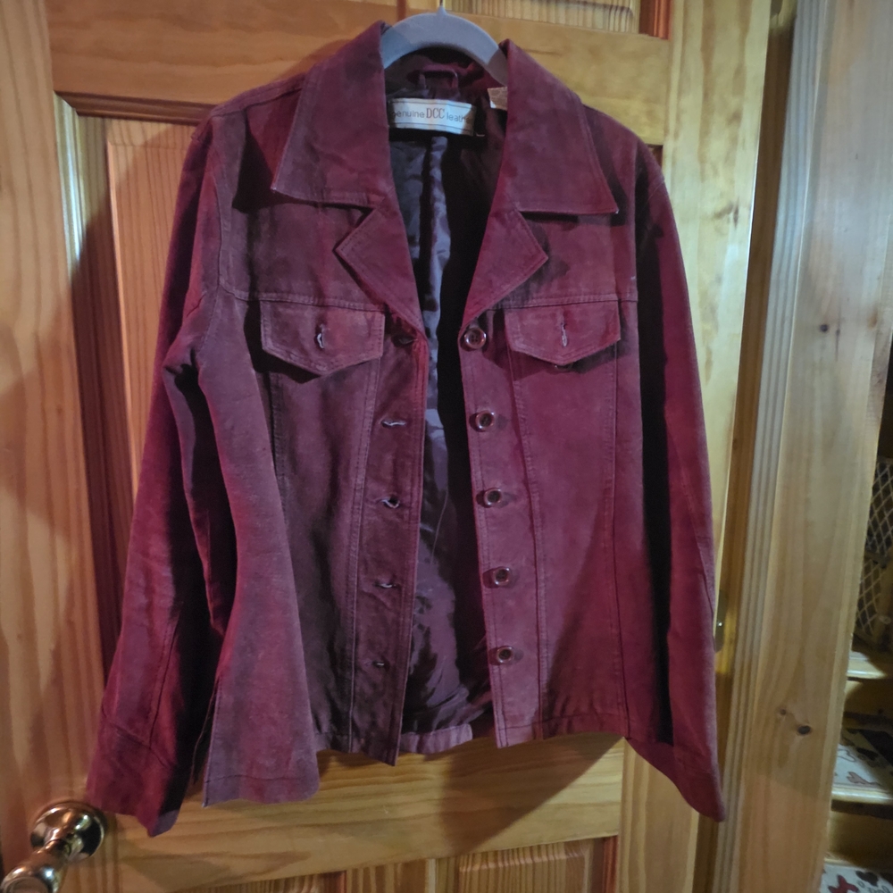 DCC Genuine Leather Jacket in Deep Burgundy